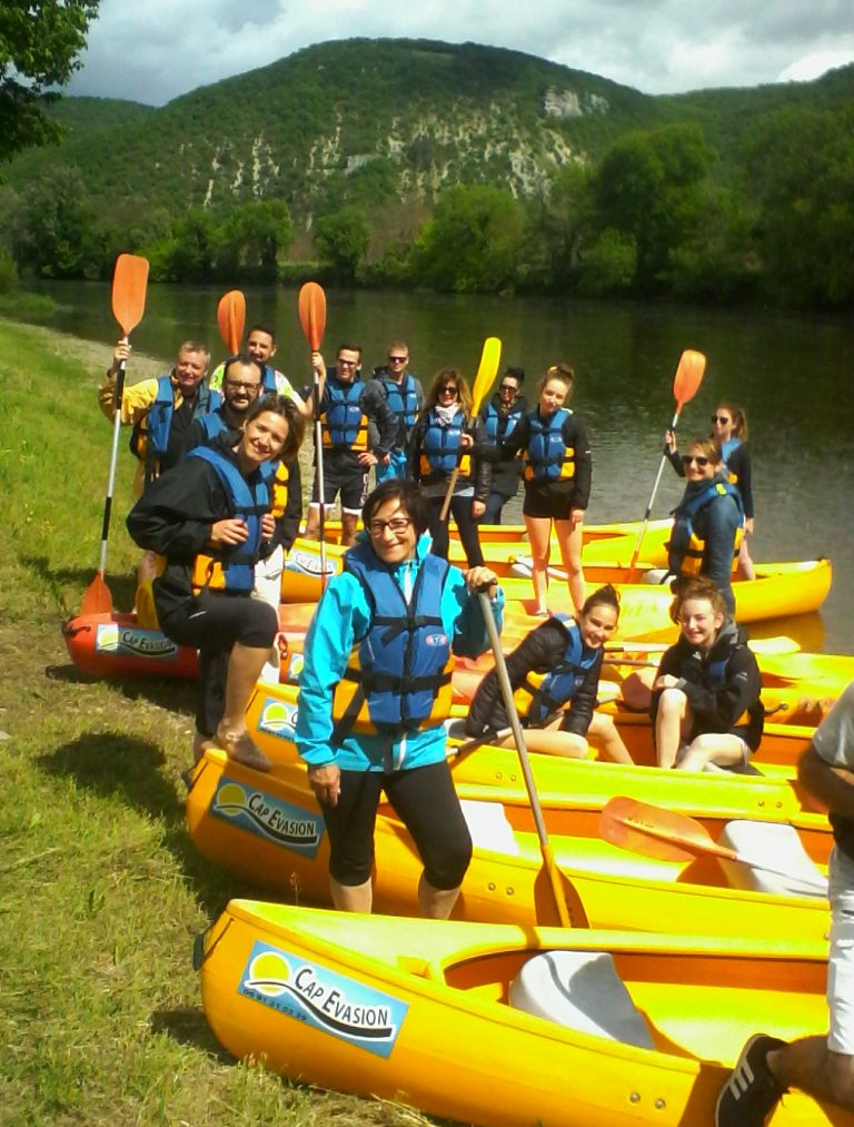 Activités Canoë et Vélo Groupe CE Location Canoë Dordogne Cap Evasion